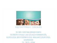 Tablet Screenshot of hautarzt-lueneburg-dr-birkner-porath.de